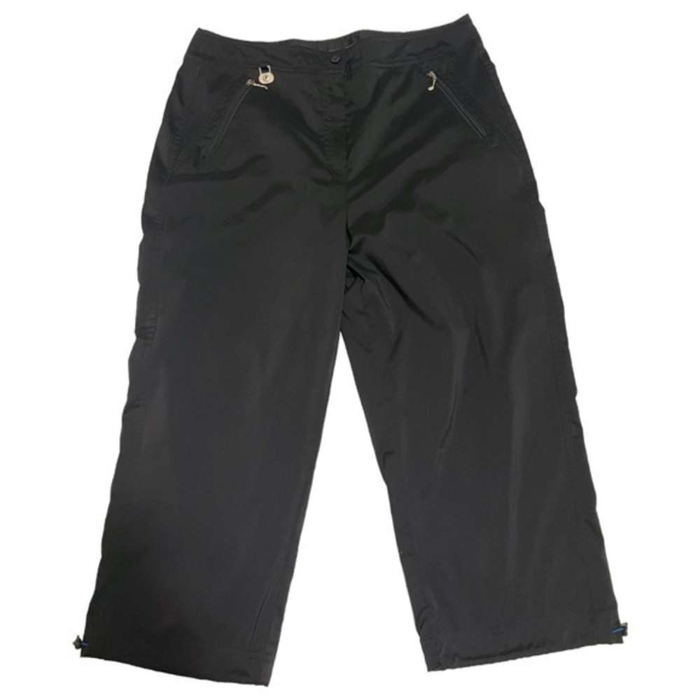 3/$25 TG Trims / Garnitures Womens Golf Themed Capri Pants Black Size 16